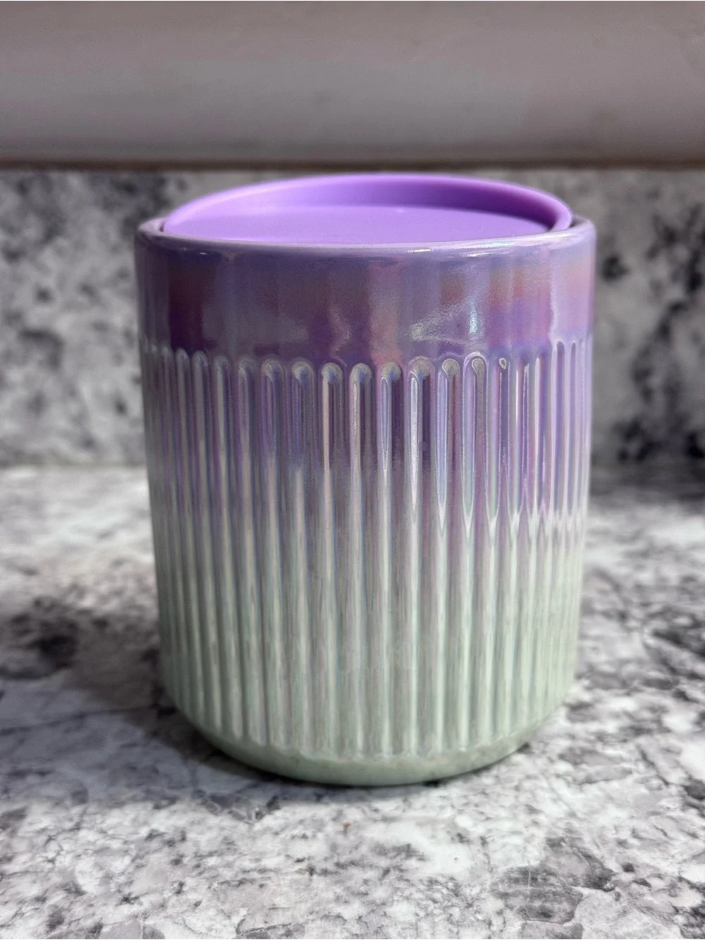 Starbucks Iridescent Lavender Pearl 8oz Ceramic Travel Mug